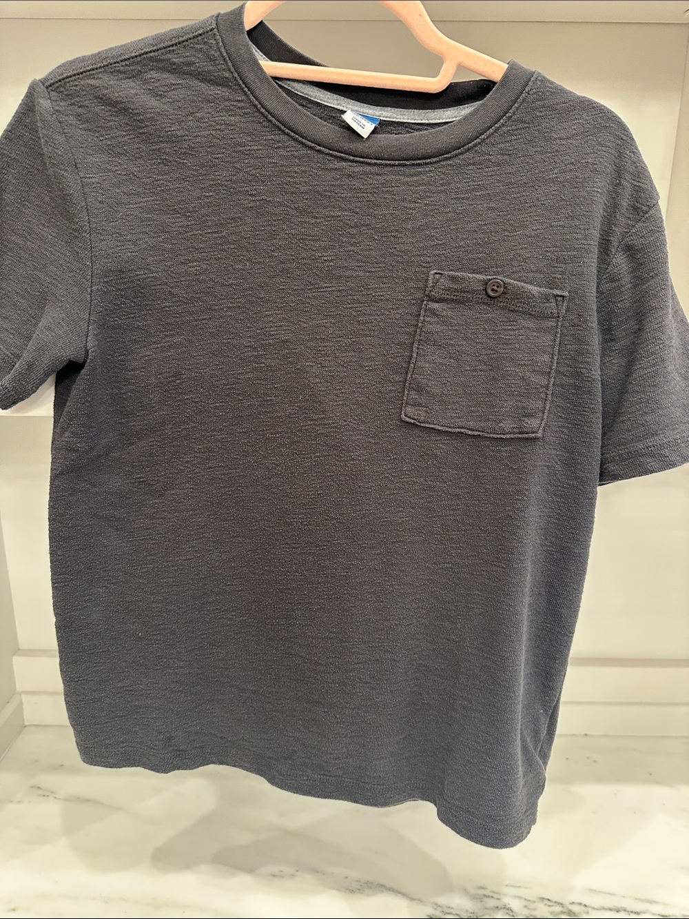 Old Navy boys 10-12 Short Sleeve Pocket Tee - Dark Gray. Like new